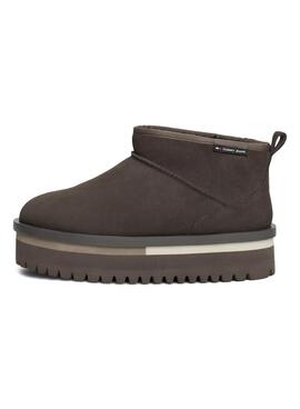 Botas Tommy Jeans Suede cinza para mulher