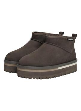 Botas Tommy Jeans Suede cinza para mulher