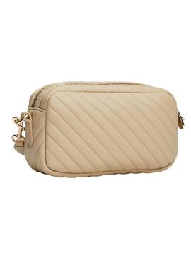 Bolsa Tommy Hilfiger Quilted Camera bege para mulher