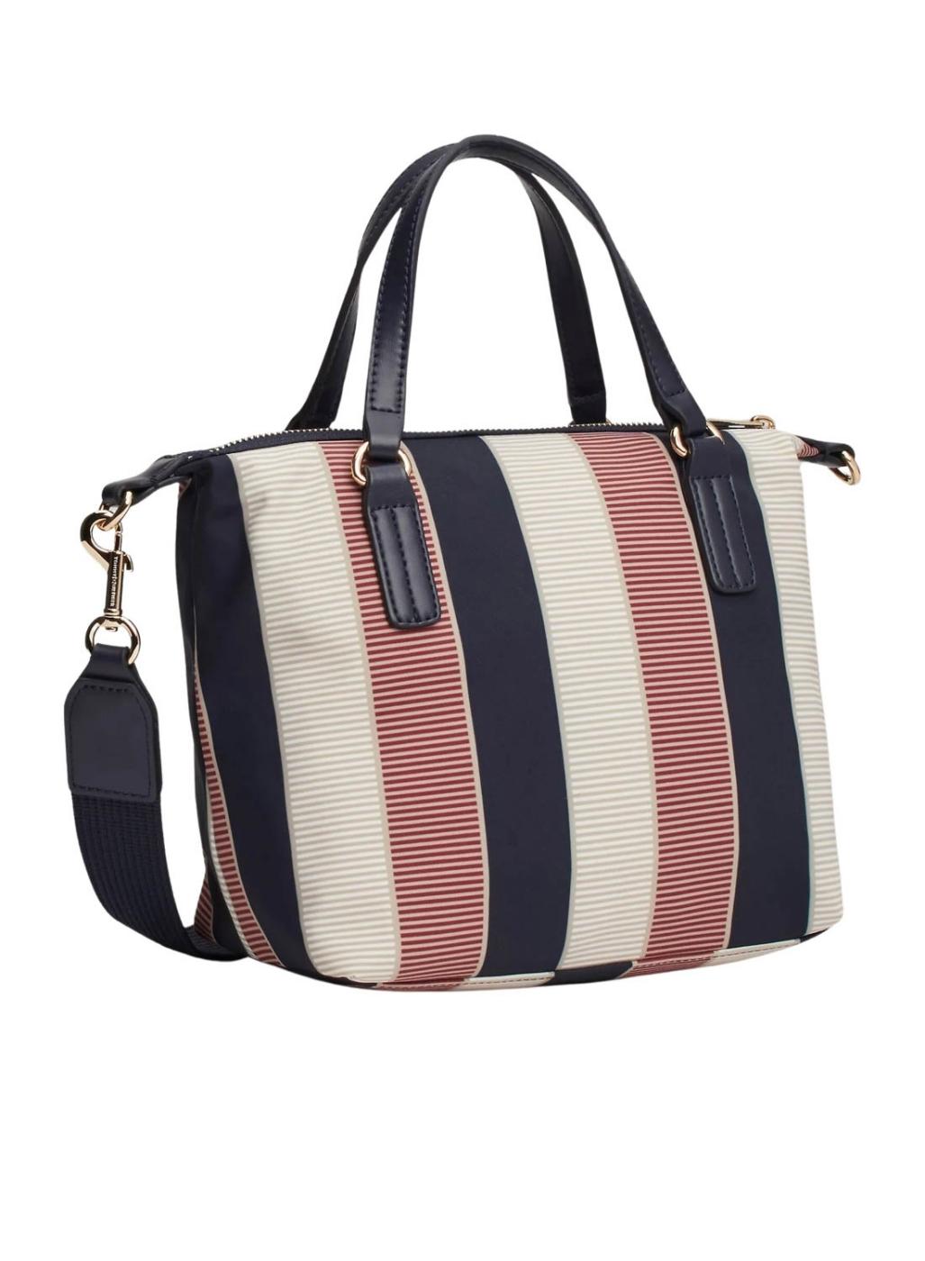 Bolsa Tommy Hilfiger Poppy listrada para mulheres