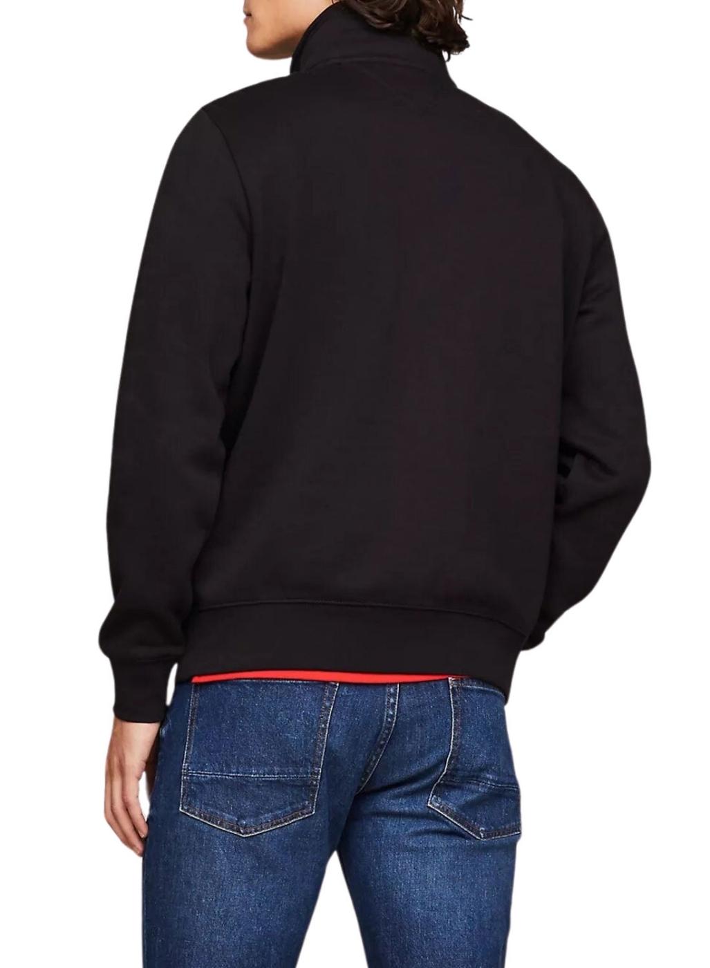 Moletom Tommy Hilfiger Mockneck preto para homem