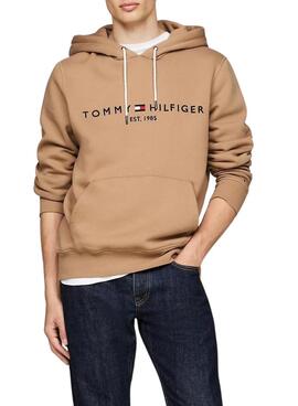 Moletom Tommy Hilfiger Hoody tostado para homem