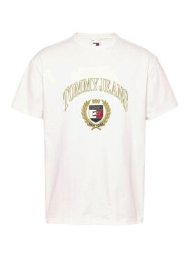 Camiseta Tommy Hilfiger Gold Crest branca para homem