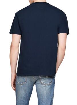 Camiseta Tommy Hilfiger Gold Crest azul marino para homem