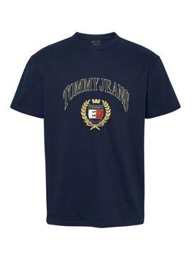 Camiseta Tommy Hilfiger Gold Crest azul marino para homem