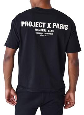 Camiseta Project x Paris Clássica preta para homem.