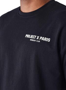 Camiseta Project x Paris Clássica preta para homem.