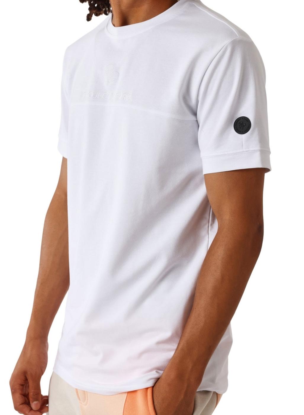 Camiseta Project x Paris logo circular branca para homem