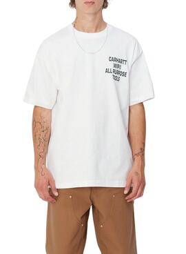 Camiseta Carhartt Cross branca para homem