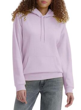 Moletom com capuz Levis Everyday lavanda para mulher.