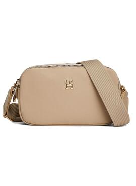 Bolsa Tommy Hilfiger Poppy Camera bege para mulher