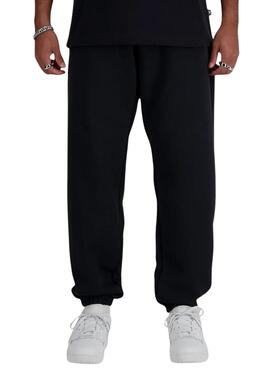 Calças jogger New Balance pretas para homem