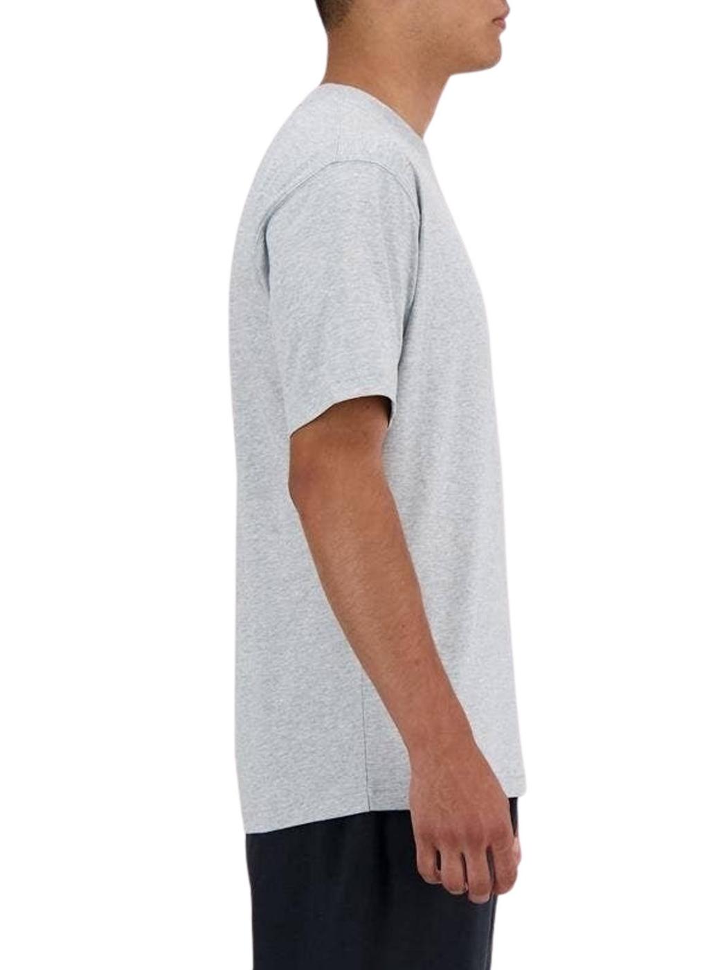 Camiseta New Balance Básica cinza para homem