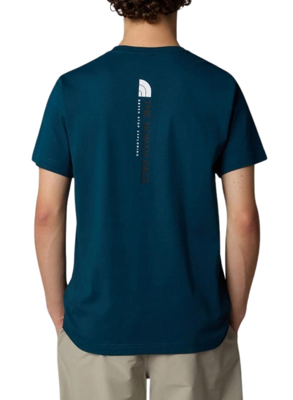 Camiseta The North Face Vertical petrol para homem