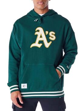 Moletom New Era Oakland Athletics verde para homem e mulher