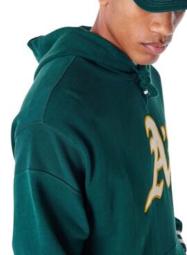 Moletom New Era Oakland Athletics verde para homem e mulher