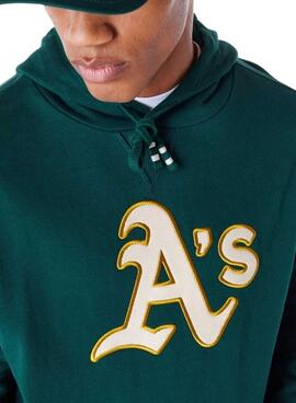 Moletom New Era Oakland Athletics verde para homem e mulher