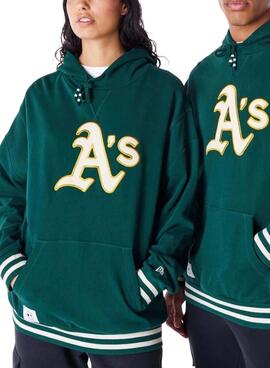 Moletom New Era Oakland Athletics verde para homem e mulher