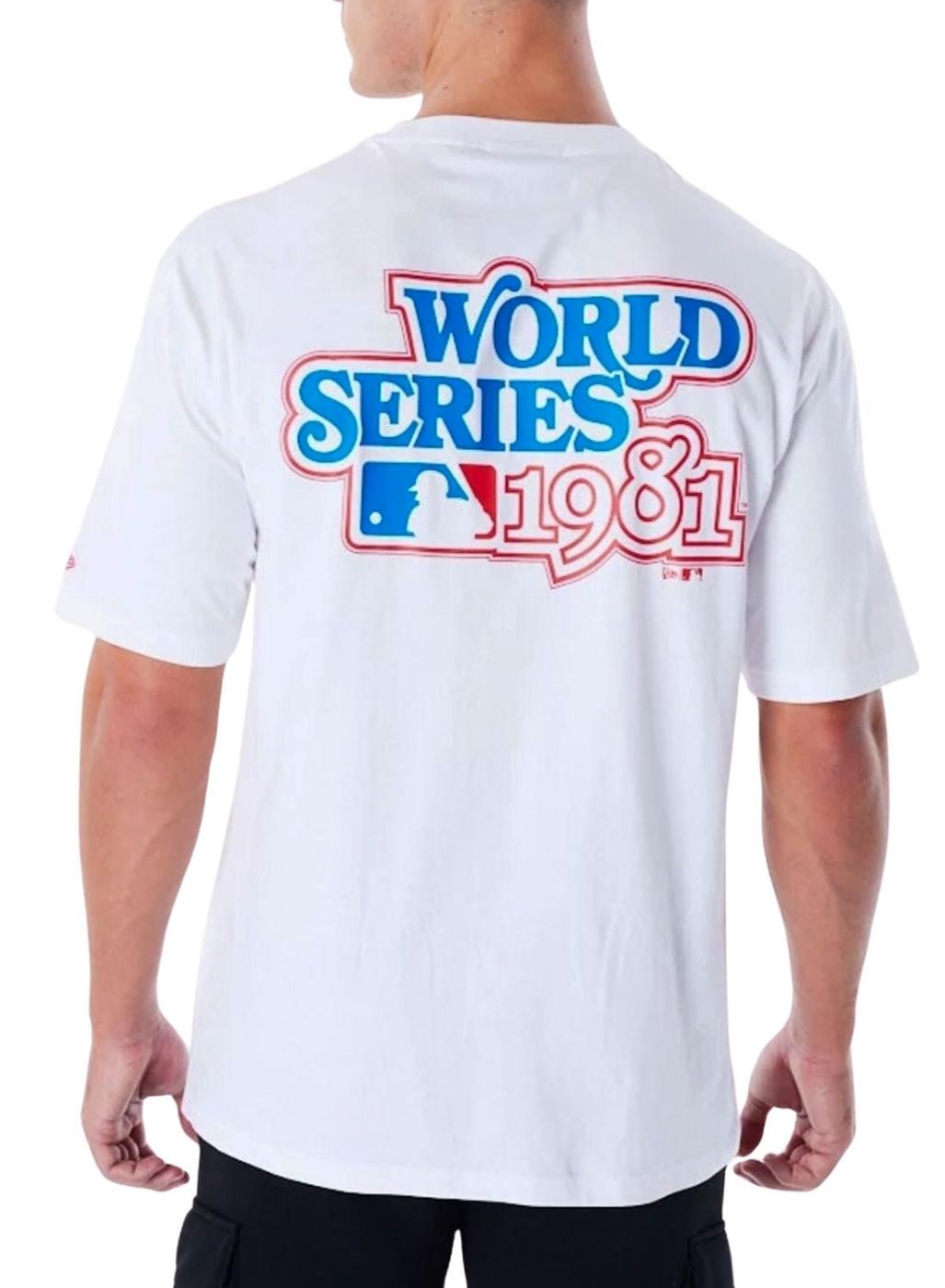 Camiseta New Era World Series branca para homem