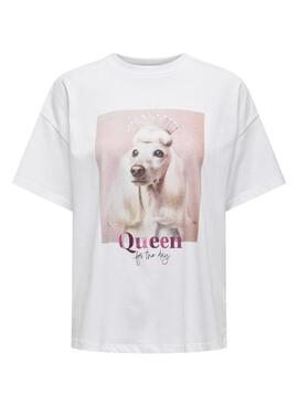 Camisola Only Queen branca para mulher