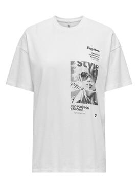 Camiseta Only Pernille branca para mulher