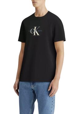 Camiseta Calvin Klein Jeans Monologo preto para homem