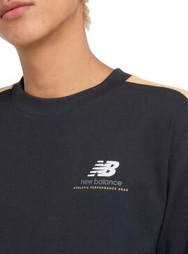 Camiseta New Balance Athletic Performance preta para homem