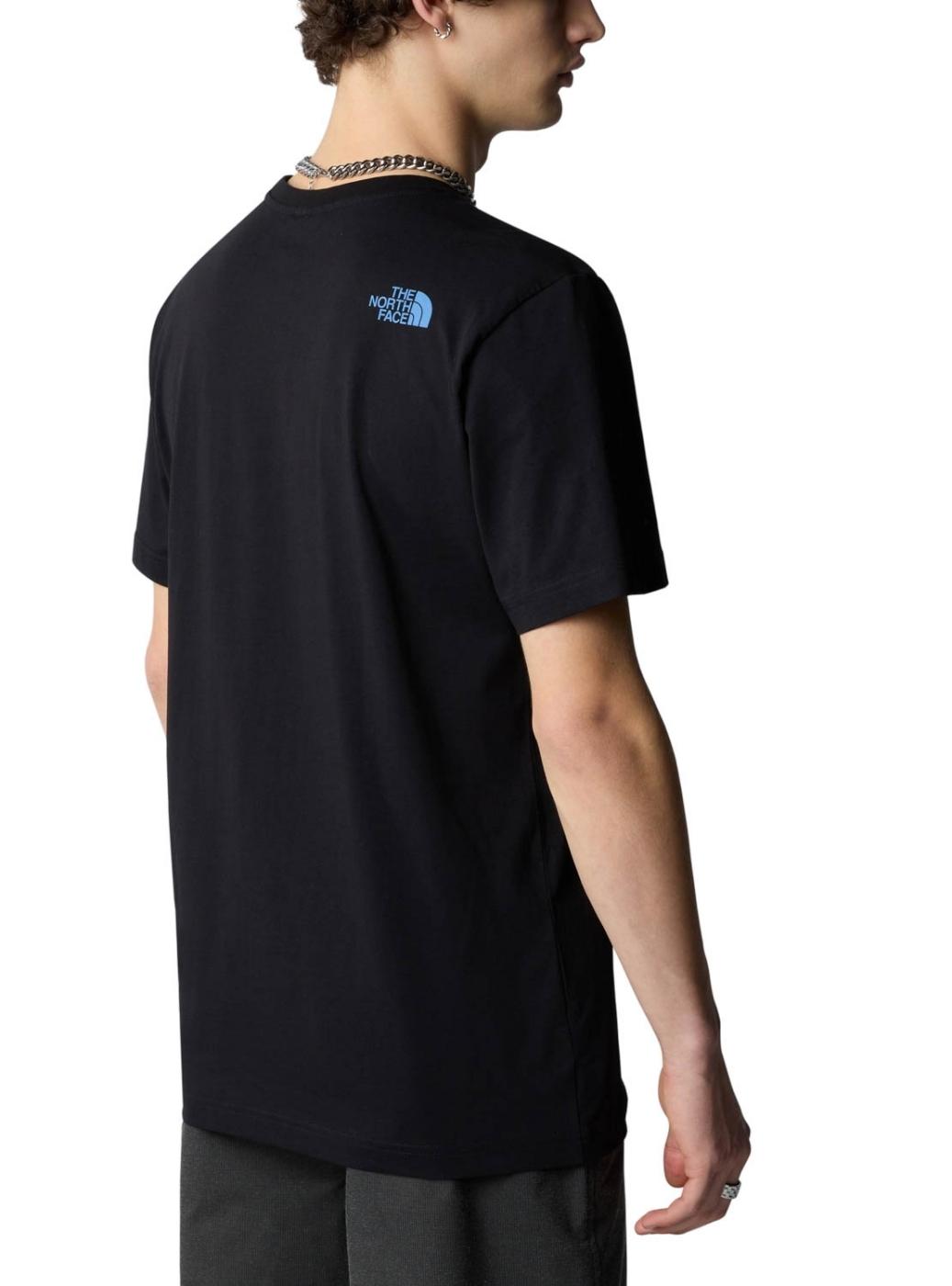 Camiseta The North Face Mountain Line preta para homem