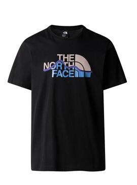 Camiseta The North Face Mountain Line preta para homem