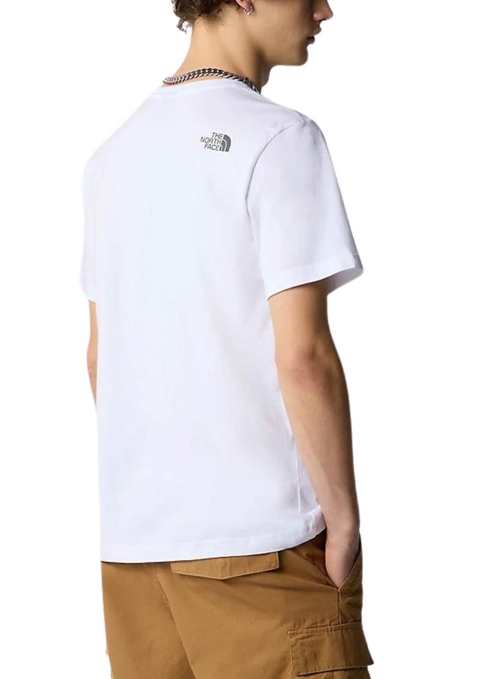 Camiseta The North Face Mountain Line branca para homem