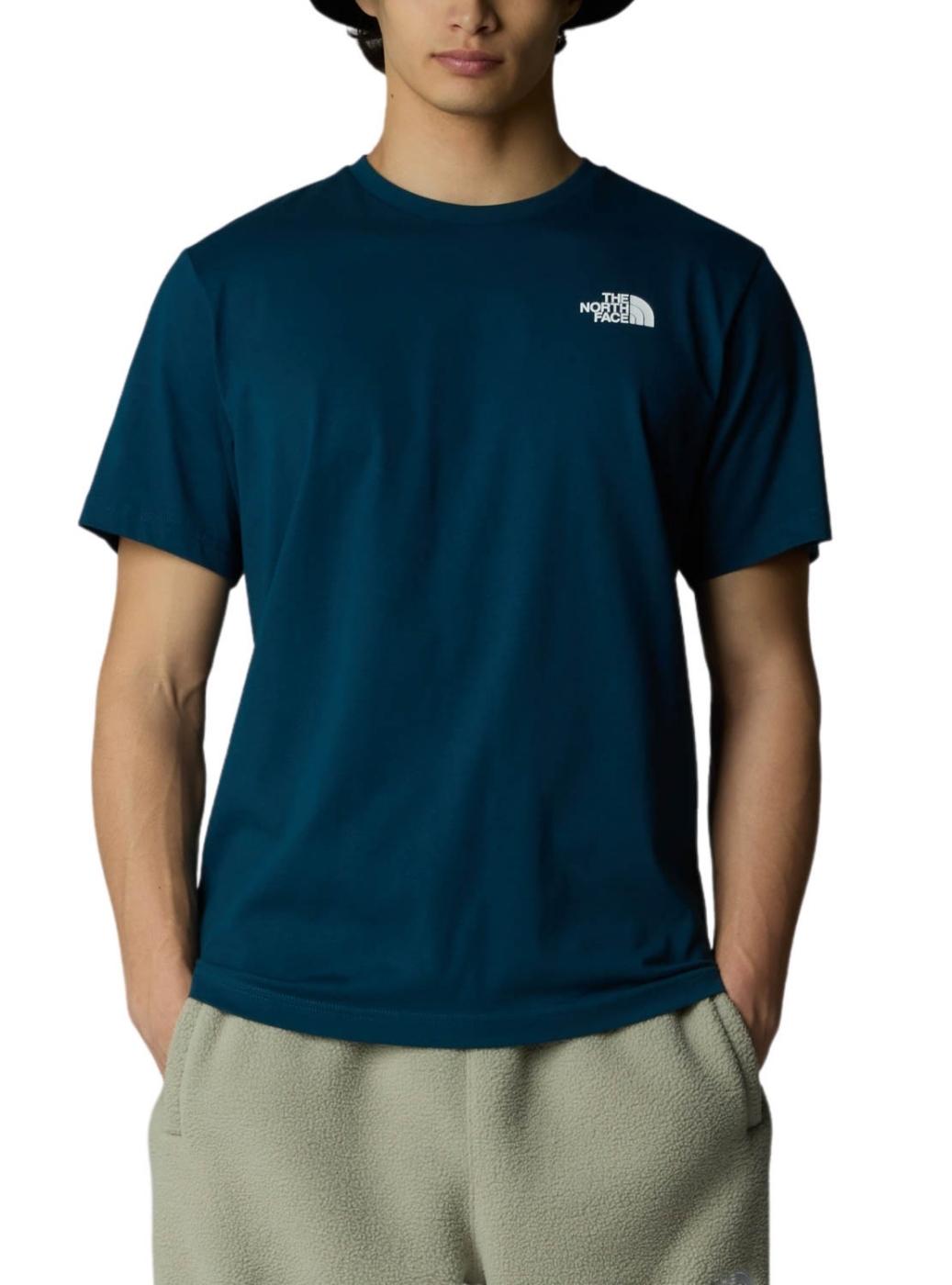 Camiseta The North Face Box azul para homem