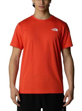 Camiseta The North Face Box laranja para homem