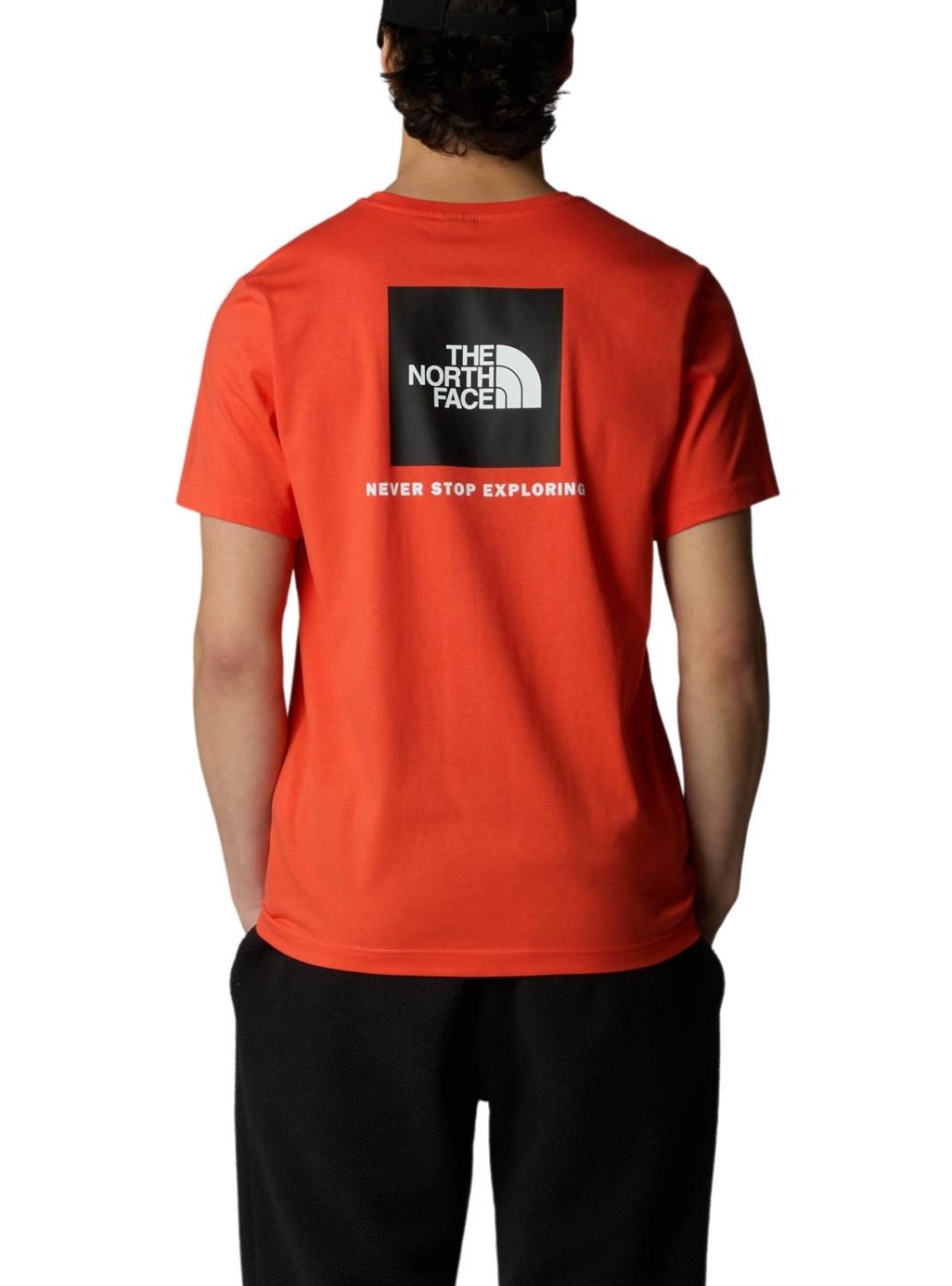 Camiseta The North Face Box laranja para homem