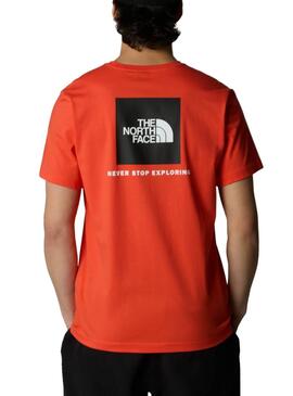 Camiseta The North Face Box laranja para homem