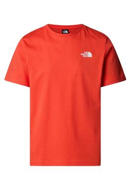 Camiseta The North Face Box laranja para homem