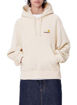 Moletom com capuz Carhartt WIP bege para mulher