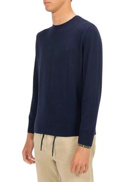 Camisola El Pulpo Básica Cashmere azul-marinho para homem