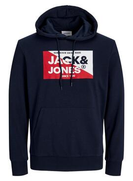 Sweatshirt com capucha Jack and Jones Nolan marinho para homem