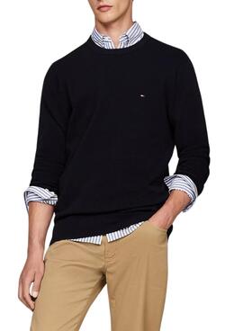 Camisola Tommy Hilfiger Essential azul marinho para homem