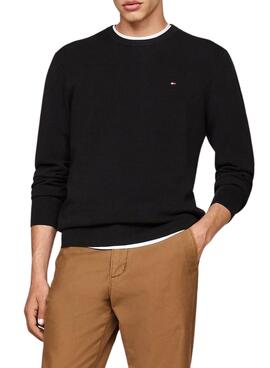 Camisola Tommy Hilfiger Essential preta para homem