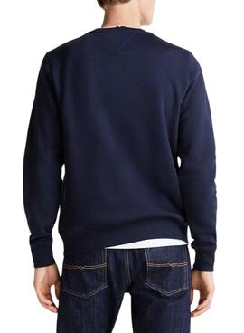 Sudadera Tommy Hilfiger Stack azul marinho para homem