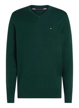 Camisola Tommy Hilfiger Essential verde para homem