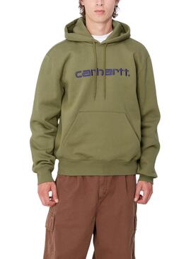 Moletom com capuz Carhartt verde para homem