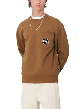 Sudadera Carhartt Heart Train castanho para homem