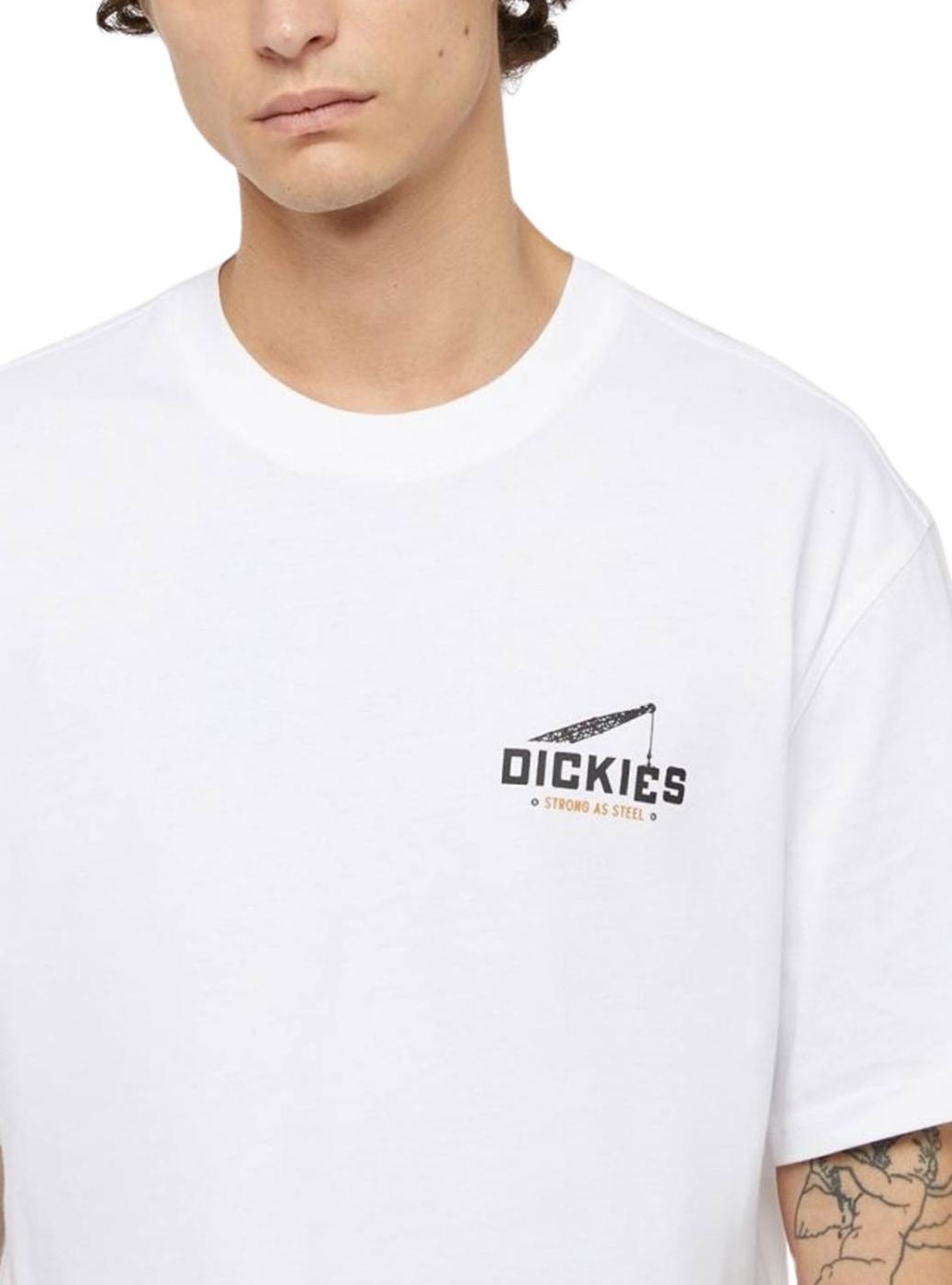 Camiseta Dickies Industrial Zone branca para homem