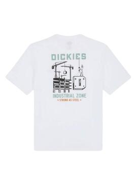 Camiseta Dickies Industrial Zone branca para homem