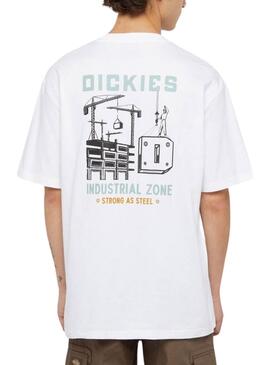 Camiseta Dickies Industrial Zone branca para homem