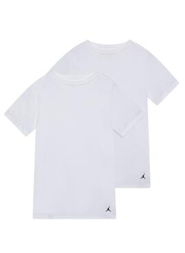 Pack de 2 camisetas Jordan Flight Base brancas para menino