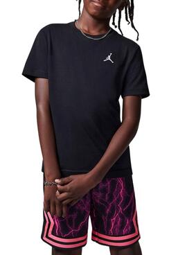 Camiseta Jordan Jumpman Air preta para menino e menina