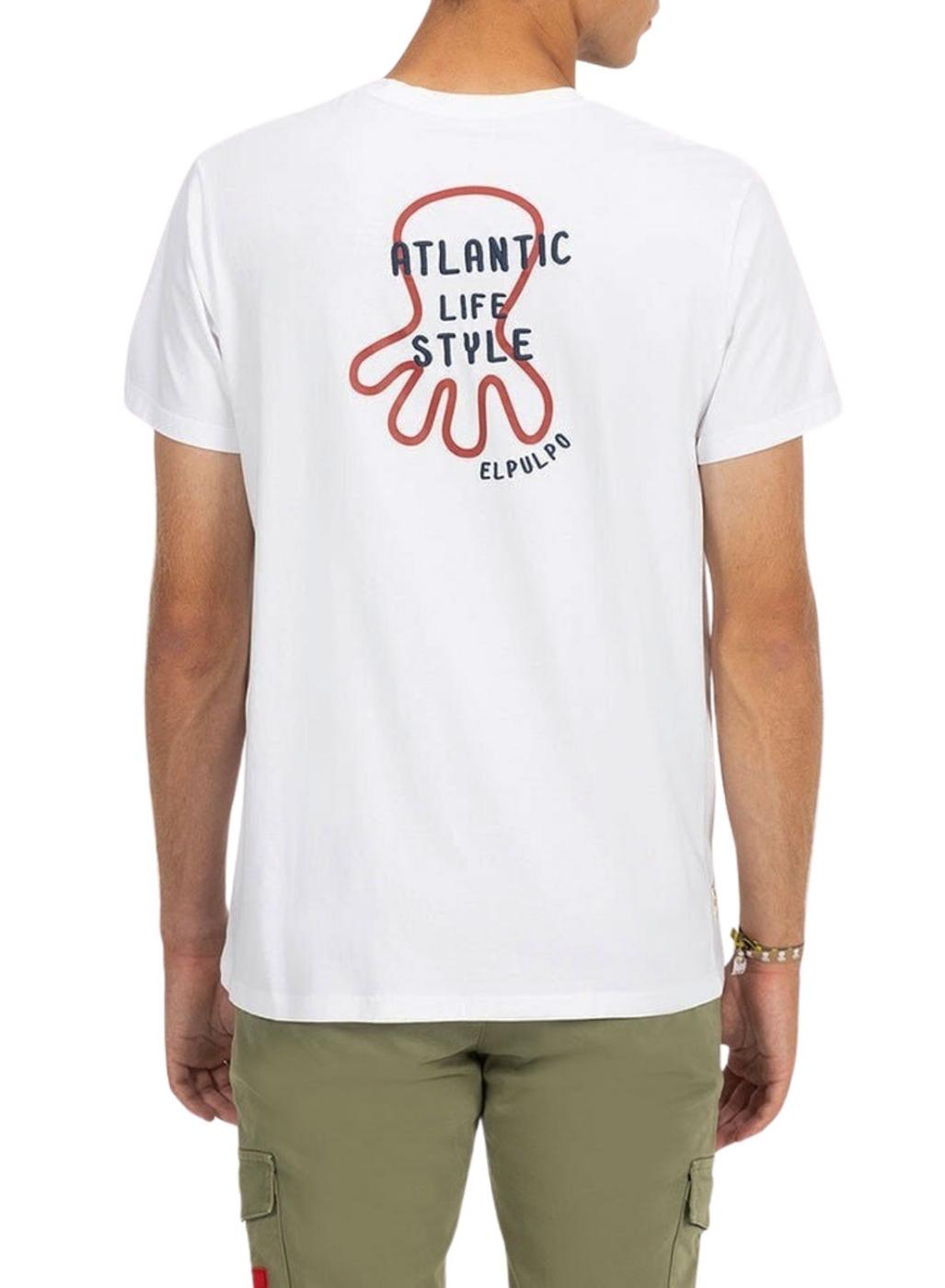 T-shirt El Pulpo Atlantic Lifestyle branco para homem